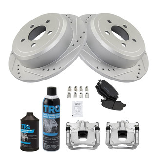 TRQ® BKA46148 - Performance Ceramic Rear Brake Kit with Calipers