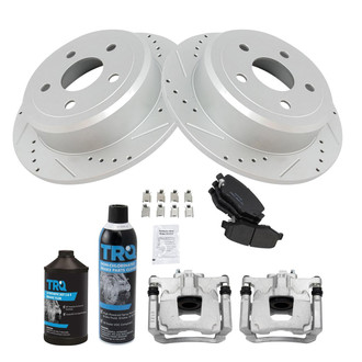 TRQ® - Performance Ceramic Rear Brake Kit with Calipers