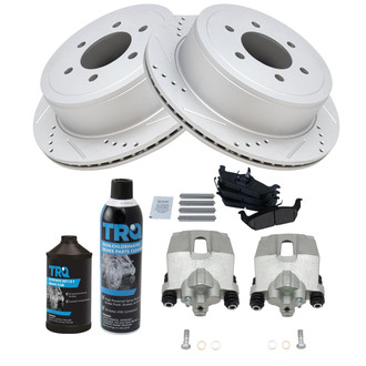 TRQ® - Performance Ceramic Rear Brake Kit with Calipers