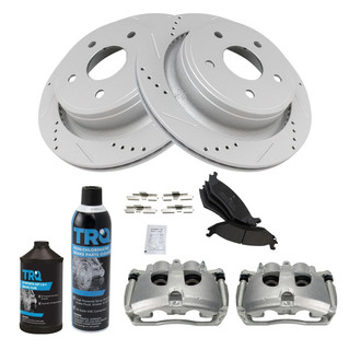 TRQ® - Performance Semi-Metallic Rear Brake Kit with Calipers