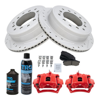 TRQ® - Performance Ceramic Rear Brake Kit with Calipers