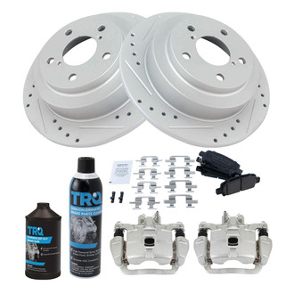 TRQ® - Performance Ceramic Rear Brake Kit with Calipers