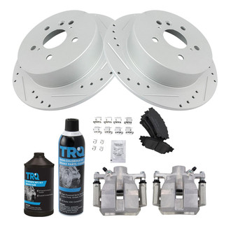 TRQ® - Performance Ceramic Rear Brake Kit with Calipers