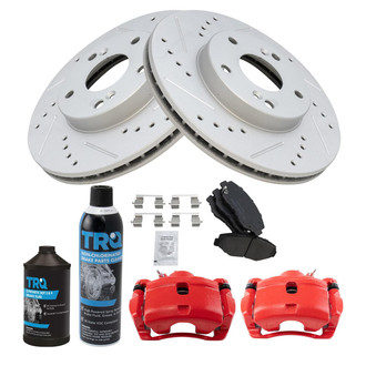 TRQ® - Performance Ceramic Front Brake Kit with Calipers
