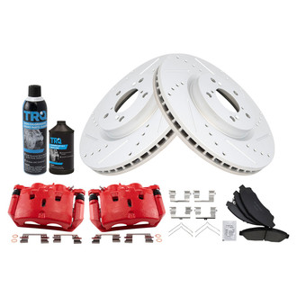 TRQ® - Performance Ceramic Front Brake Kit with Calipers