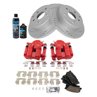 TRQ® - Performance Ceramic Rear Brake Kit with Calipers