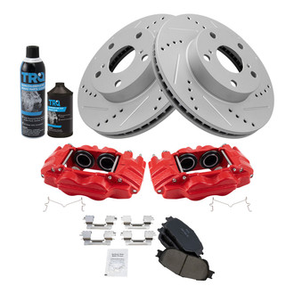 TRQ® - Performance Ceramic Front Brake Kit with Calipers