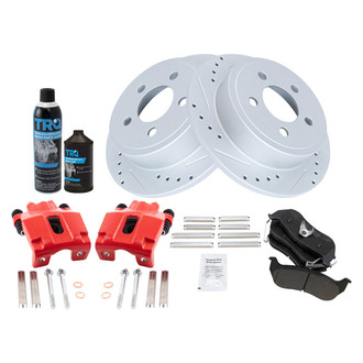 TRQ® - Performance Semi-Metallic Rear Brake Kit with Calipers