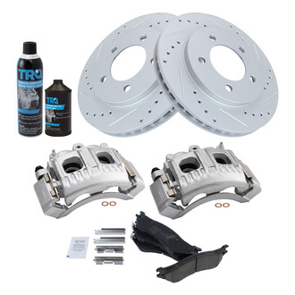 TRQ® - Performance Ceramic Front Brake Kit with Calipers
