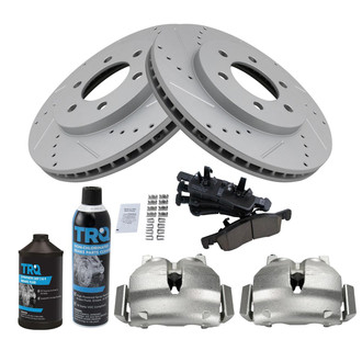 TRQ® - Performance Ceramic Front Brake Kit with Calipers