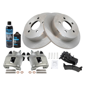 TRQ® - Rear Disc Brake Kit with Semi-Metallic Pads and Calipers