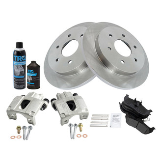 TRQ® - Rear Disc Brake Kit with Semi-Metallic Pads and Calipers