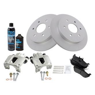 TRQ® - Rear Disc Brake Kit with Semi-Metallic Pads and Calipers