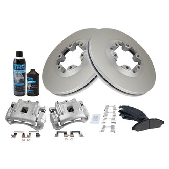 TRQ® - Front Disc Brake Kit with Semi-Metallic Pads and Calipers