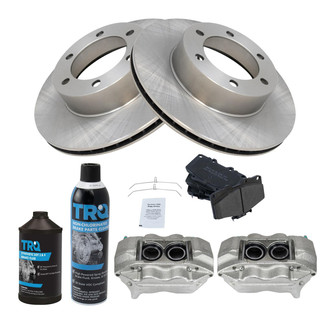 TRQ® - Front Disc Brake Kit with Semi-Metallic Pads and Calipers