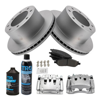 TRQ® - Rear Disc Brake Kit with Semi-Metallic Pads and Calipers