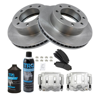 TRQ® - Front Disc Brake Kit with Semi-Metallic Pads and Calipers