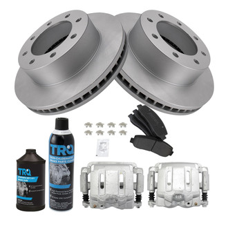 TRQ® - Front Disc Brake Kit with Semi-Metallic Pads and Calipers