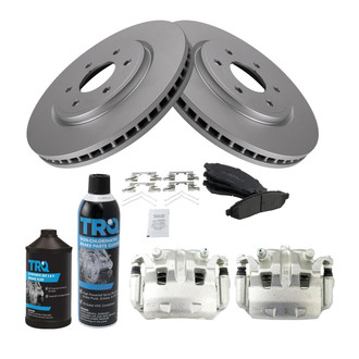 TRQ® - Front Disc Brake Kit with Semi-Metallic Pads and Calipers