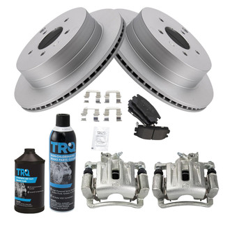 TRQ® - Rear Disc Brake Kit with Semi-Metallic Pads and Calipers