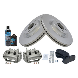 TRQ® - Front Disc Brake Kit with Semi-Metallic Pads and Calipers