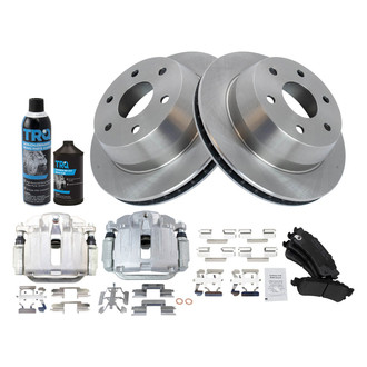 TRQ® - Rear Disc Brake Kit with Semi-Metallic Pads and Calipers