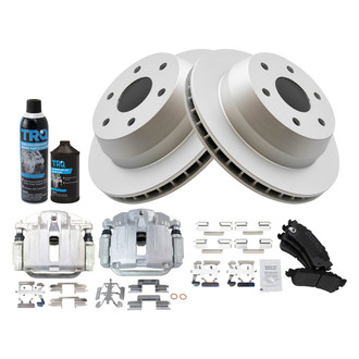 TRQ® - Rear Disc Brake Kit with Semi-Metallic Pads and Calipers