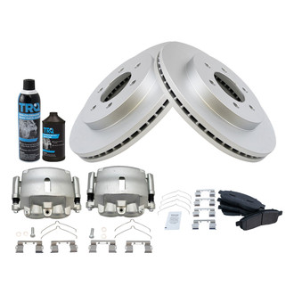 TRQ® - Front Disc Brake Kit with Semi-Metallic Pads and Calipers
