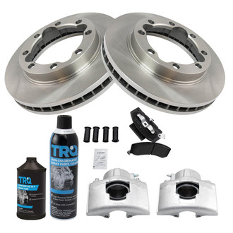 TRQ® - Front Disc Brake Kit with Semi-Metallic Pads and Calipers