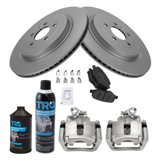 TRQ® - Rear Disc Brake Kit with Semi-Metallic Pads and Calipers