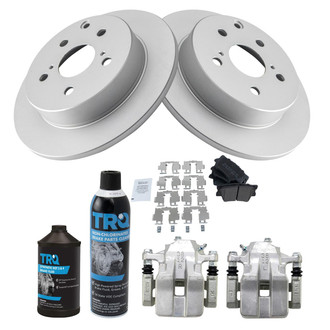 TRQ® - Rear Disc Brake Kit with Semi-Metallic Pads and Calipers