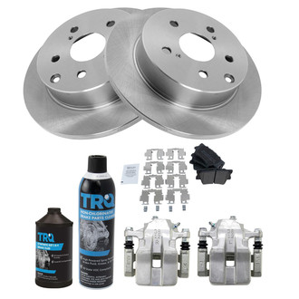 TRQ® - Rear Disc Brake Kit with Semi-Metallic Pads and Calipers