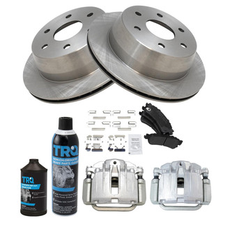 TRQ® - Rear Disc Brake Kit with Semi-Metallic Pads and Calipers
