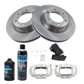 TRQ® - Front Disc Brake Kit with Semi-Metallic Pads and Calipers