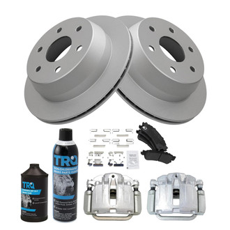TRQ® - Rear Disc Brake Kit with Semi-Metallic Pads and Calipers