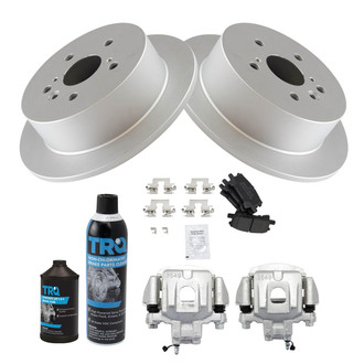 TRQ® - Rear Disc Brake Kit with Semi-Metallic Pads and Calipers