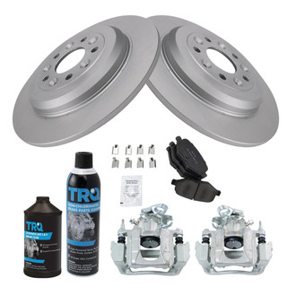 TRQ® - Rear Disc Brake Kit with Semi-Metallic Pads and Calipers