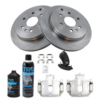 TRQ® - Rear Disc Brake Kit with Semi-Metallic Pads and Calipers