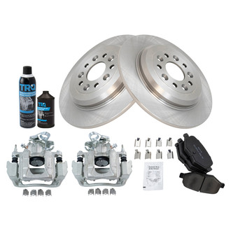 TRQ® - Rear Disc Brake Kit with Semi-Metallic Pads and Calipers