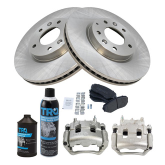 TRQ® - Front Disc Brake Kit with Semi-Metallic Pads and Calipers