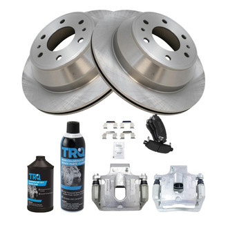 TRQ® - Rear Disc Brake Kit with Semi-Metallic Pads and Calipers