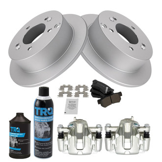 TRQ® - Rear Disc Brake Kit with Semi-Metallic Pads and Calipers