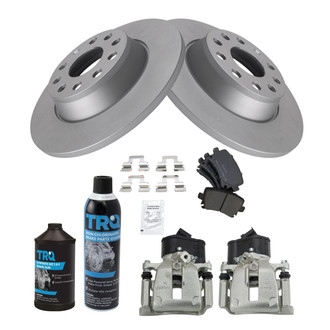 TRQ® - Rear Disc Brake Kit with Semi-Metallic Pads and Calipers