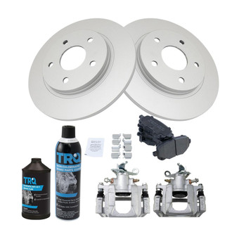 TRQ® - Rear Disc Brake Kit with Semi-Metallic Pads and Calipers