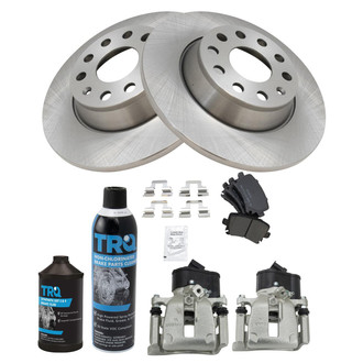 TRQ® - Rear Disc Brake Kit with Semi-Metallic Pads and Calipers