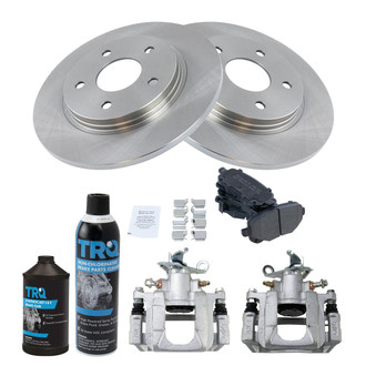 TRQ® - Rear Disc Brake Kit with Semi-Metallic Pads and Calipers