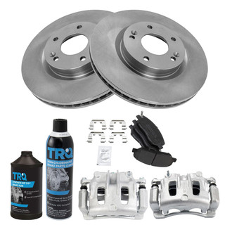 TRQ® - Front Disc Brake Kit with Semi-Metallic Pads and Calipers