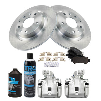 TRQ® - Rear Disc Brake Kit with Semi-Metallic Pads and Calipers