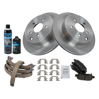 TRQ® - Rear Disc Brake Kit with Semi-Metallic Pads