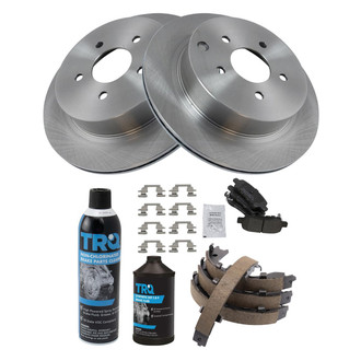 TRQ® - Rear Disc Brake Kit with Semi-Metallic Pads